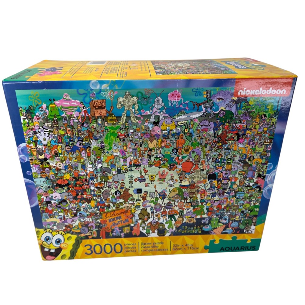 Aquarius SpongeBob SquarePants 3000 Piece Jigsaw Puzzle Bikini Bottom Party New